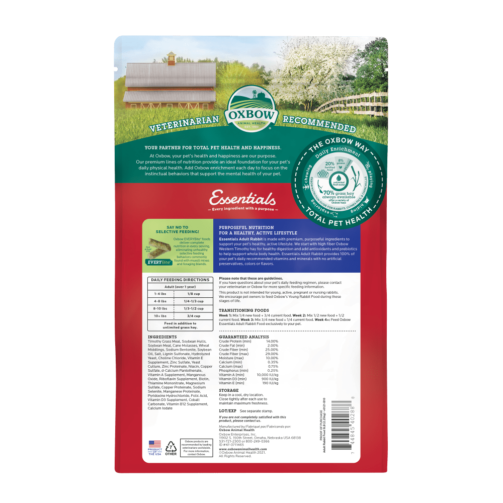 Oxbow Essentials Adult Rabbit Food