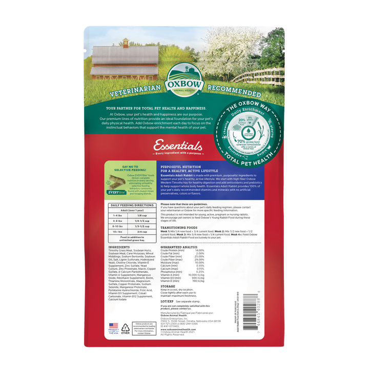 Oxbow Essentials Adult Rabbit Food