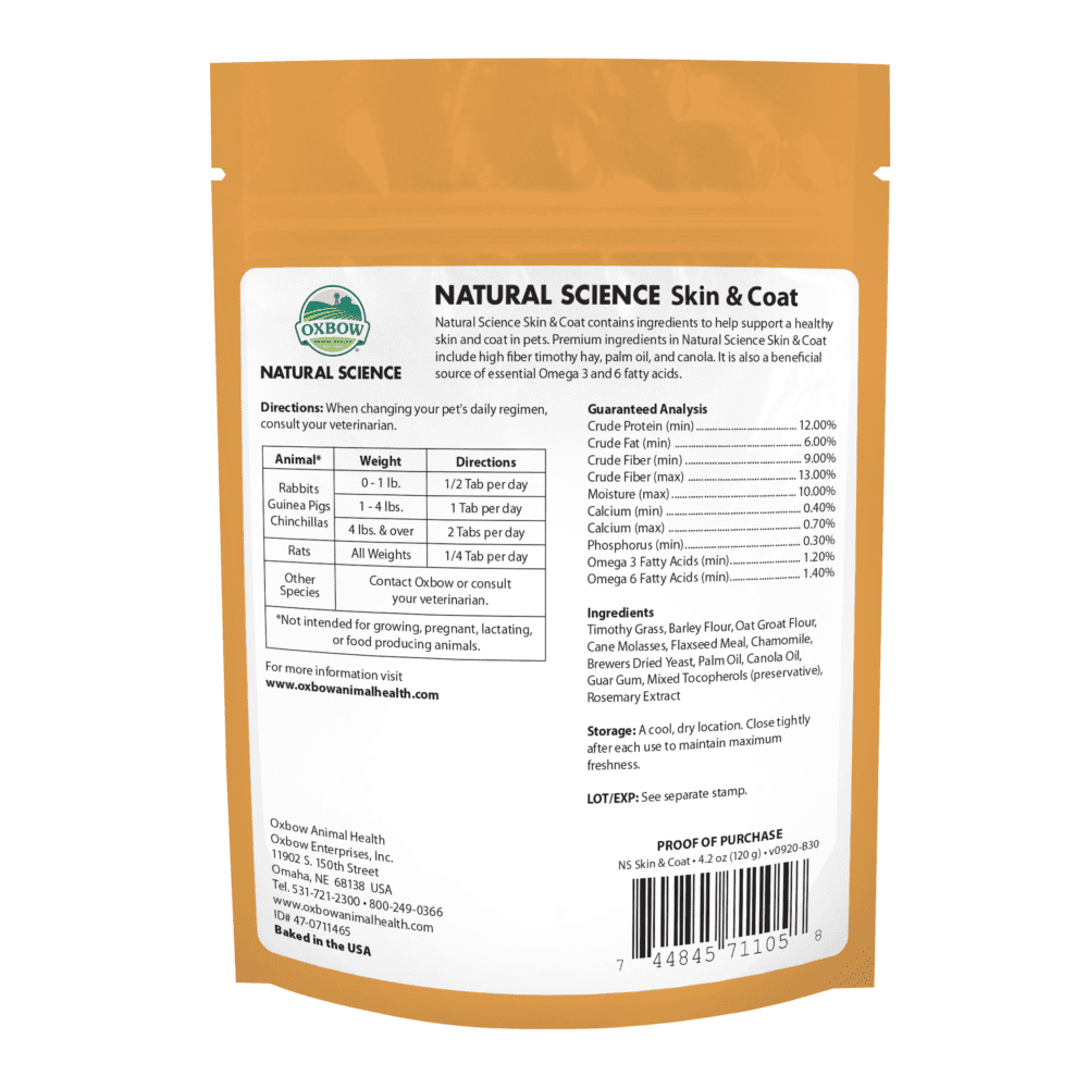 Oxbow Natural Science Skin & Coat Support