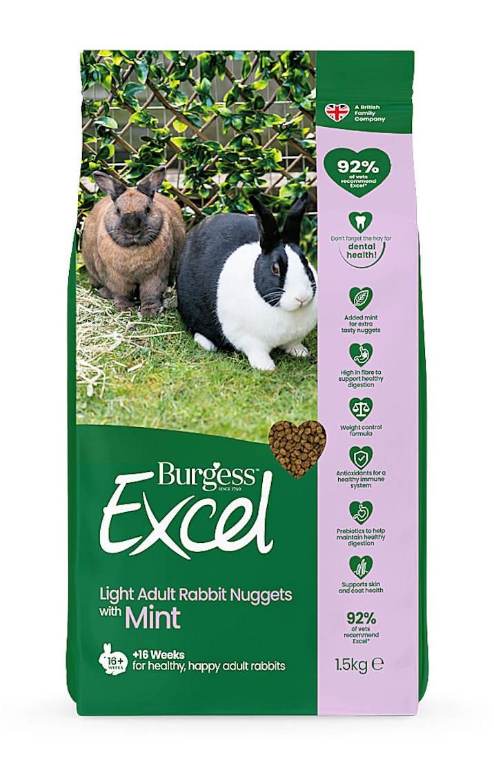Burgess Excel Light Rabbit Nuggets with Mint 2kg