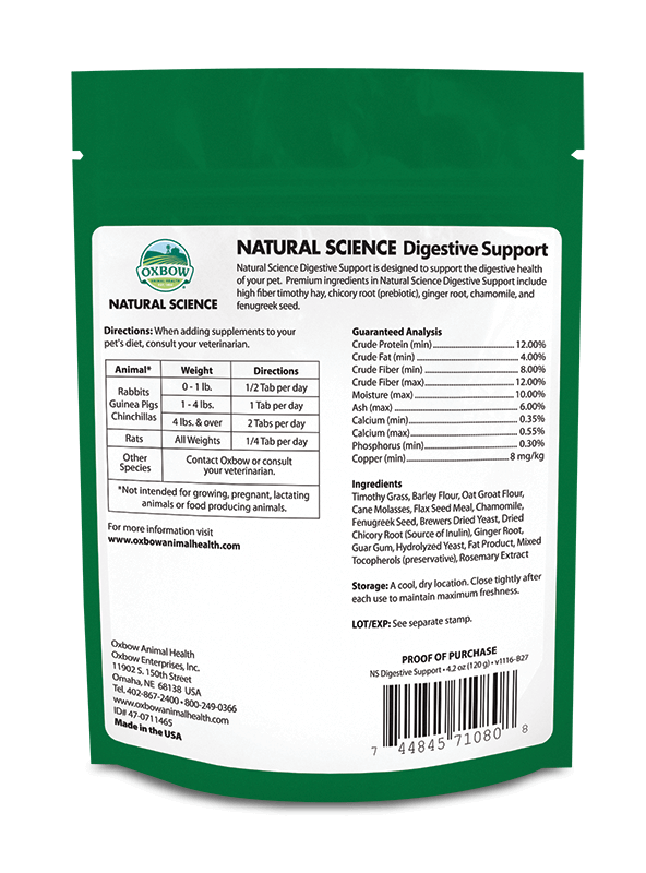 Oxbow Natural Science Digestive Support 120gram