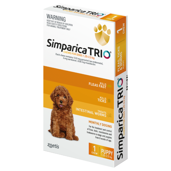 Simparica TRIO® Chew - Puppy (1.25-2.5kg)