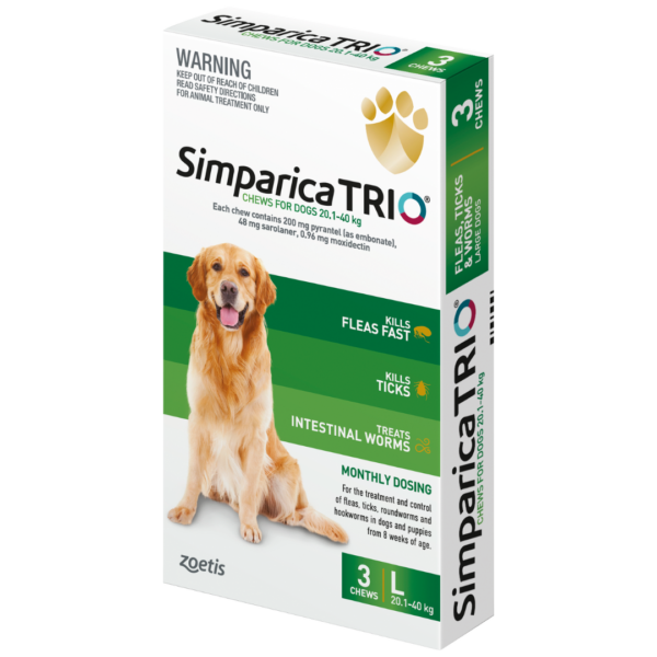 Simparica TRIO® Chew - Large Dog (20.1-40kg)