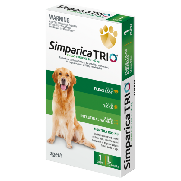 Simparica TRIO® Chew - Large Dog (20.1-40kg)